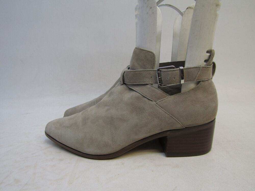 Steve Madden Womens Size 8 M Gray Suede Buckle Ankle Fashion Boots Bootie